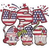 USA-America-Gnome - Embroidery Design - FineryEmbroidery